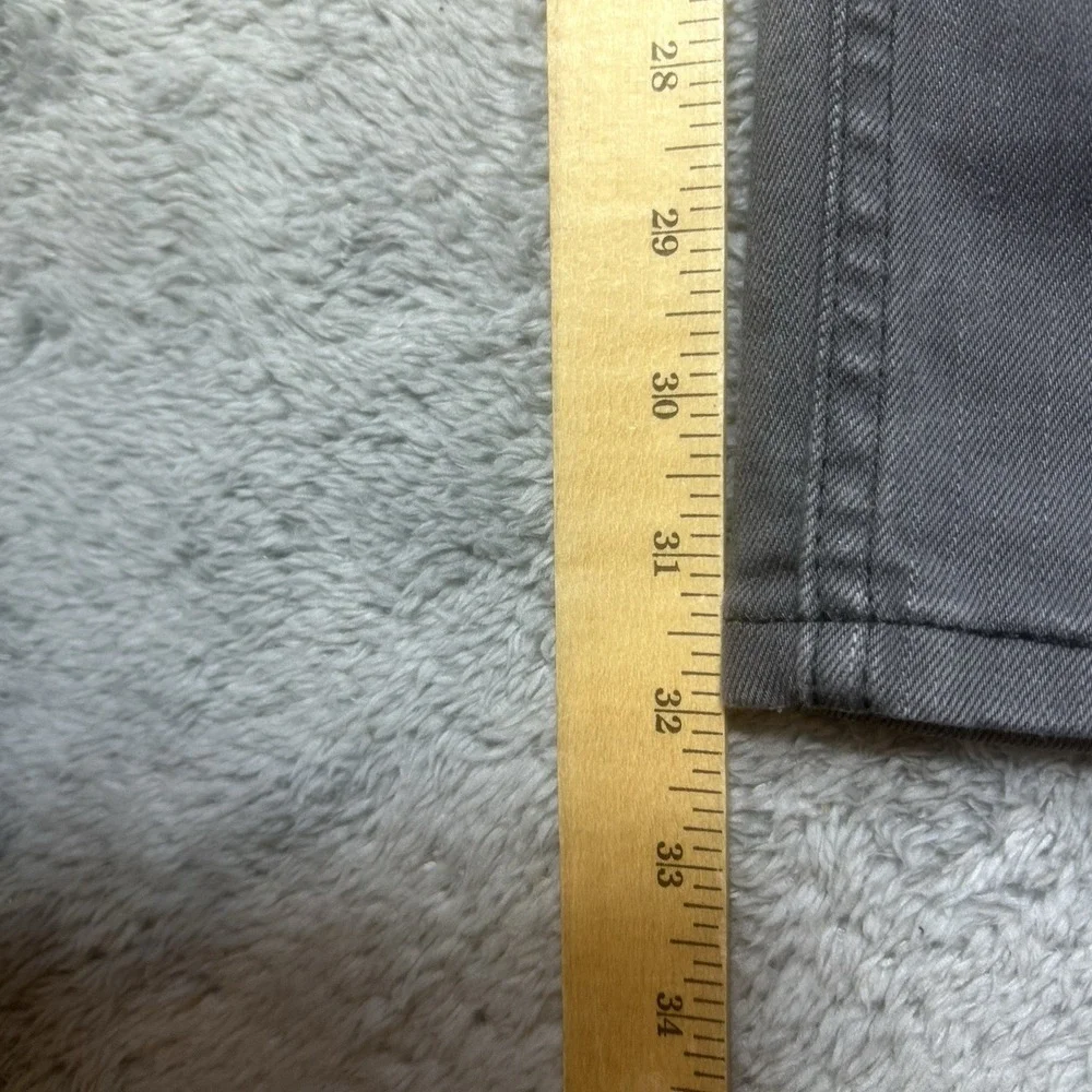 Levis 511 Jeans Mens 38x32 Gray Slim Fit Athletic Taper Stretch Denim Zipper EUC